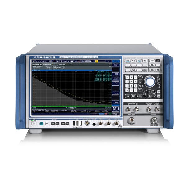 Signal source analyzer from Rohde & Schwarz in operation at laboratories of US Air Force